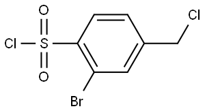 Benzenesulfonyl chloride, 2-bromo-4-(chloromethyl)- Struktur