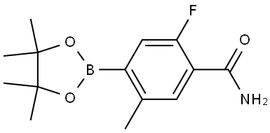 Benzamide, 2-fluoro-5-methyl-4-(4,4,5,5-tetramethyl-1,3,2-dioxaborolan-2-yl)- Struktur