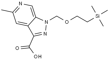 1H-Pyrazolo[3,4-c]pyridine-3-carboxylic acid, 5-methyl-1-[[2-(trimethylsilyl)ethoxy]methyl]- Struktur