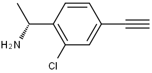 (R)-1-(2-Chloro-4-ethynylphenyl)ethan-1-amine Struktur