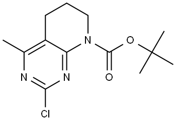 tert-Butyl 2-chloro-4-methyl-6,7-dihydropyrido[2,3-d]pyrimidine-8(5H)-carboxylate Struktur