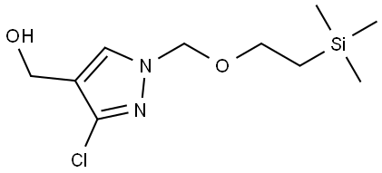 (3-Chloro-1-((2-(trimethylsilyl)ethoxy)methyl)-1H-pyrazol-4-yl)methanol Struktur