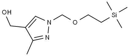 (3-Methyl-1-((2-(trimethylsilyl)ethoxy)methyl)-1H-pyrazol-4-yl)methanol Struktur