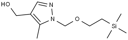 (5-Methyl-1-((2-(trimethylsilyl)ethoxy)methyl)-1H-pyrazol-4-yl)methanol Struktur