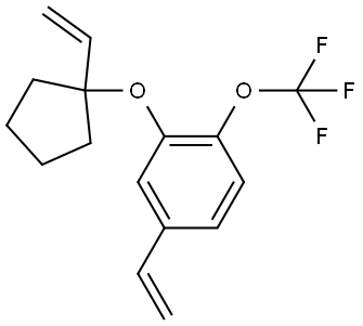 Benzene, 4-ethenyl-2-[(1-ethenylcyclopentyl)oxy]-1-(trifluoromethoxy)- Struktur