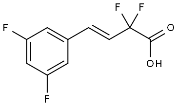 3-Butenoic acid, 4-(3,5-difluorophenyl)-2,2-difluoro-, (3E)- Struktur