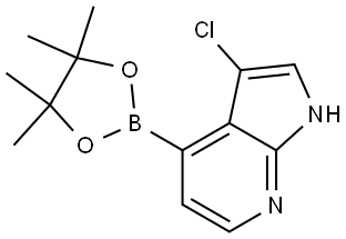 1H-Pyrrolo[2,3-b]pyridine, 3-chloro-4-(4,4,5,5-tetramethyl-1,3,2-dioxaborolan-2-yl)- Struktur