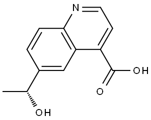 4-Quinolinecarboxylic acid, 6-[(1R)-1-hydroxyethyl]- Struktur