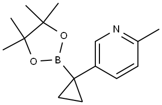 Pyridine, 2-methyl-5-[1-(4,4,5,5-tetramethyl-1,3,2-dioxaborolan-2-yl)cyclopropyl]- Struktur