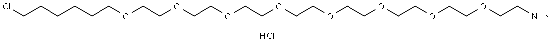 Cl-C6-PEG8-NH2 hydrochloride Struktur