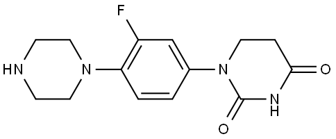 1-(3-fluoro-4-(piperazin-1-yl)phenyl)dihydropyrimidine-2,4(1H,3H)-dione Struktur