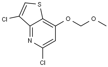 Thieno[3,2-b]pyridine, 3,5-dichloro-7-(methoxymethoxy)- Struktur