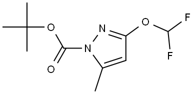 tert-Butyl 3-(difluoromethoxy)-5-methyl-1H-pyrazole-1-carboxylate Struktur