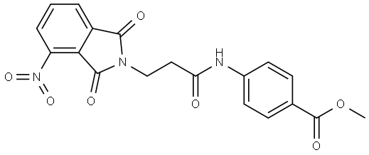 ME 4-((3(4-NITRO-1,3-DIOXO-1,3-DIHYDRO-2H-ISOINDOL-2-YL)PROPANOYL)AMINO)BENZOATE Struktur