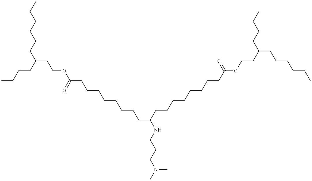 bis(3-butylnonyl) 10-((3-(dimethylamino)propyl)amino)nonadecanedioate Structure