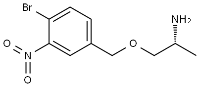 (R)-1-((4-bromo-3-nitrobenzyl)oxy)propan-2-amine Struktur