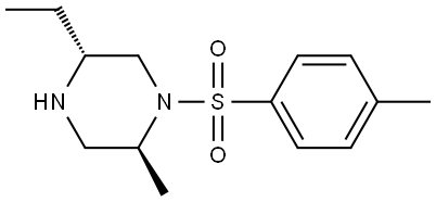 (2S,5R)-5-ethyl-2-methyl-1-tosylpiperazine Struktur