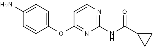 N-(4-(4-aminophenoxy)pyrimidin-2-yl)cyclopropanecarboxamide Struktur