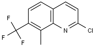 2-chloro-8-methyl-7-(trifluoromethyl)quinoline Struktur