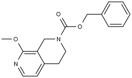 benzyl 8-methoxy-3,4-dihydro-2,7-naphthyridine-2(1H)-carboxylate Struktur