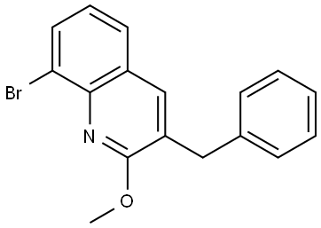 3-benzyl-8-bromo-2-methoxyquinoline Struktur