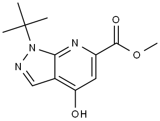 methyl 1-(tert-butyl)-4-hydroxy-1H-pyrazolo[3,4-b]pyridine-6-carboxylate Struktur