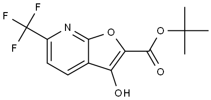 tert-butyl 3-oxo-6-(trifluoromethyl)-2,3-dihydrofuro[2,3-b]pyridine-2-carboxylate Struktur