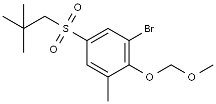 Benzene, 1-bromo-5-[(2,2-dimethylpropyl)sulfonyl]-2-(methoxymethoxy)-3-methyl- Struktur