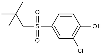 Phenol, 2-chloro-4-[(2,2-dimethylpropyl)sulfonyl]- Struktur