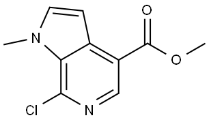 Methyl 7-chloro-1-methyl-1H-pyrrolo[2,3-c]pyridine-4-carboxylate Struktur