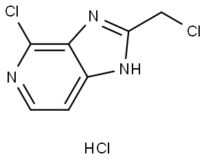 3H-Imidazo[4,5-c]pyridine, 4-chloro-2-(chloromethyl)-, hydrochloride (1:1) Struktur