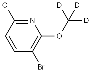 3-Bromo-6-chloro-2-methoxypyridine-d3 Struktur