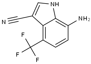 1H-Indole-3-carbonitrile, 7-amino-4-(trifluoromethyl)- Struktur