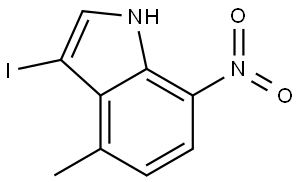 1H-Indole, 3-iodo-4-methyl-7-nitro- Struktur