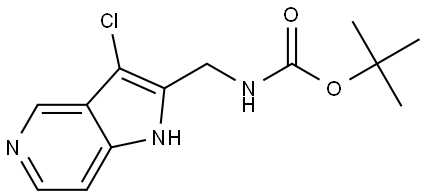 tert-Butyl ((3-chloro-1H-pyrrolo[3,2-c]pyridin-2-yl)methyl)carbamate Struktur