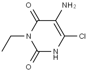 5-Amino-6-chloro-3-ethylpyrimidine-2,4(1H,3H)-dione Struktur