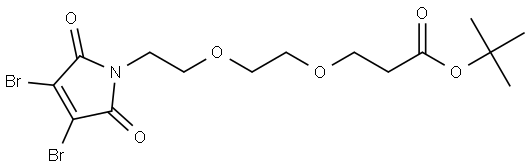 3,4-Dibromo-Mal-PEG2-Boc Struktur