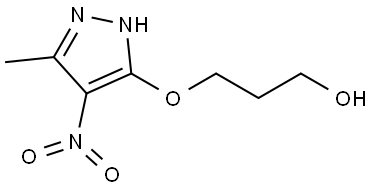 3-((3-methyl-4-nitro-1H-pyrazol-5-yl)oxy)propan-1-ol Struktur