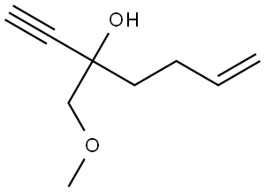 6-Hepten-1-yn-3-ol, 3-(methoxymethyl)- Struktur