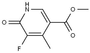 3-Pyridinecarboxylic acid, 5-fluoro-1,6-dihydro-4-methyl-6-oxo-, methyl ester Struktur