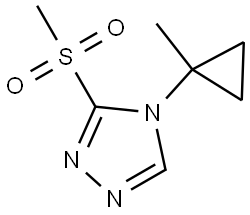 4H-1,2,4-Triazole, 4-(1-methylcyclopropyl)-3-(methylsulfonyl)- Struktur