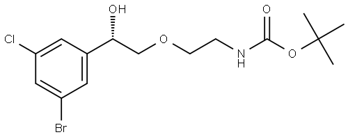 tert-butyl (S)-(2-(2-(3-bromo-5-chlorophenyl)-2-hydroxyethoxy)ethyl)carbamate Struktur