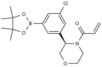 (R)-1-(3-(3-chloro-5-(4,4,5,5-tetramethyl-1,3,2-dioxaborolan-2-yl)phenyl)morpholino)prop-2-en-1-one Struktur