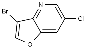 Furo[3,2-b]pyridine, 3-bromo-6-chloro- Struktur