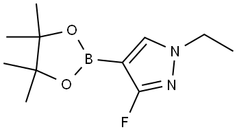 1-ethyl-3-fluoro-4-(4,4,5,5-tetramethyl-1,3,2-dioxaborolan-2-yl)-1H-pyrazole Struktur