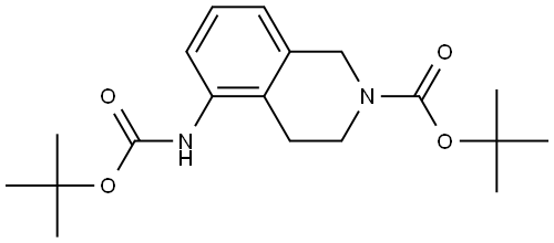 Tert-butyl 8-((tert-butoxycarbonyl)amino)-3,4-dihydroisoquinoline-2(1H)-carboxylate Struktur