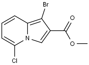 Methyl 1-bromo-5-chloroindolizine-2-carboxylate Struktur