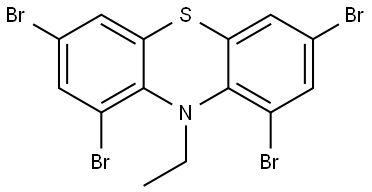 10H-Phenothiazine, 1,3,7,9-tetrabromo-10-ethyl- Struktur