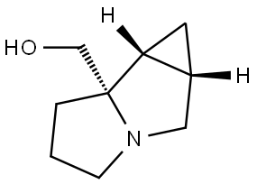 ((1aS,6aS,6bR)-Hexahydrocyclopropa[a]pyrrolizin-6a(4H)-yl)methanol Struktur