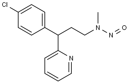 2-Pyridinepropanamine, γ-(4-chlorophenyl)-N-methyl-N-nitroso- Struktur